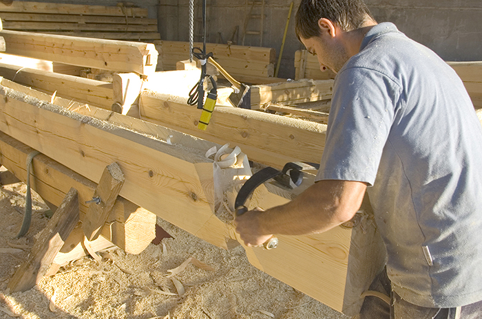 rankų darbo medinių ir rąstinių namų statyba